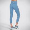 SKECHERS Gosculpt Wrap Front Scalloped 7/8 Hw Legging Blue / Gray Bottoms