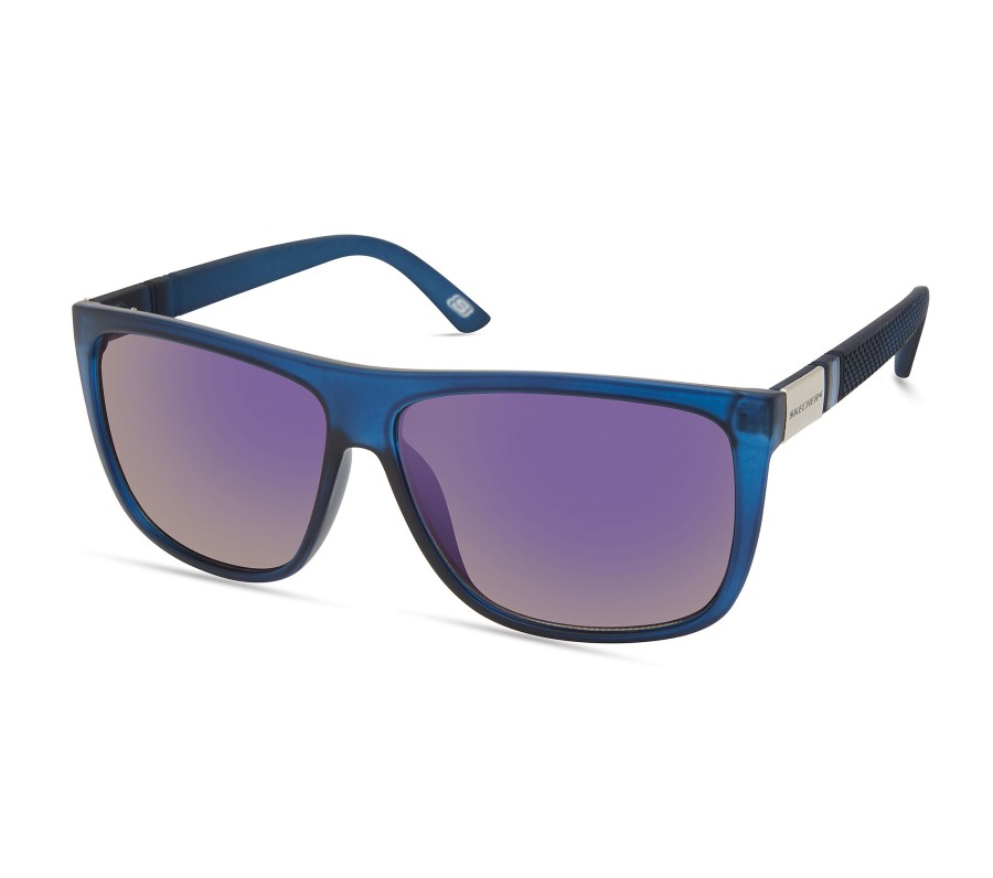 SKECHERS Matte Wayfarer Sunglasses Blue Accessories