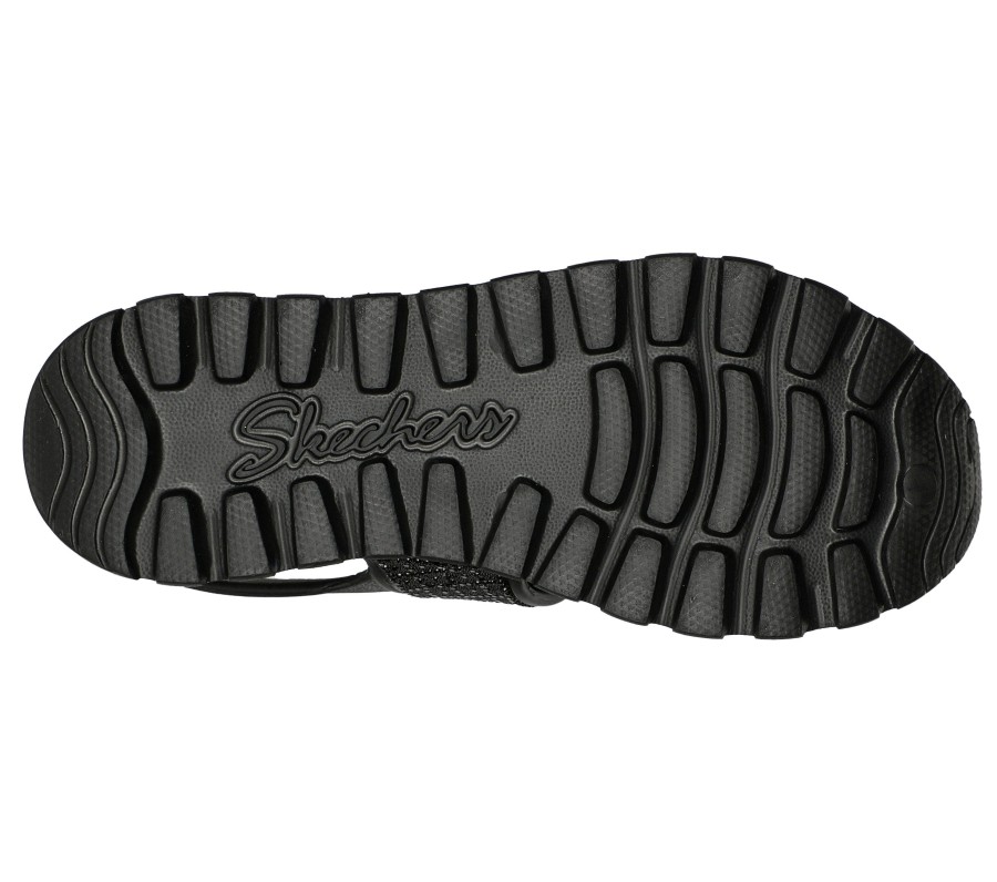 SKECHERS Foamies: Footsteps - Glam Vibe Black Sandals