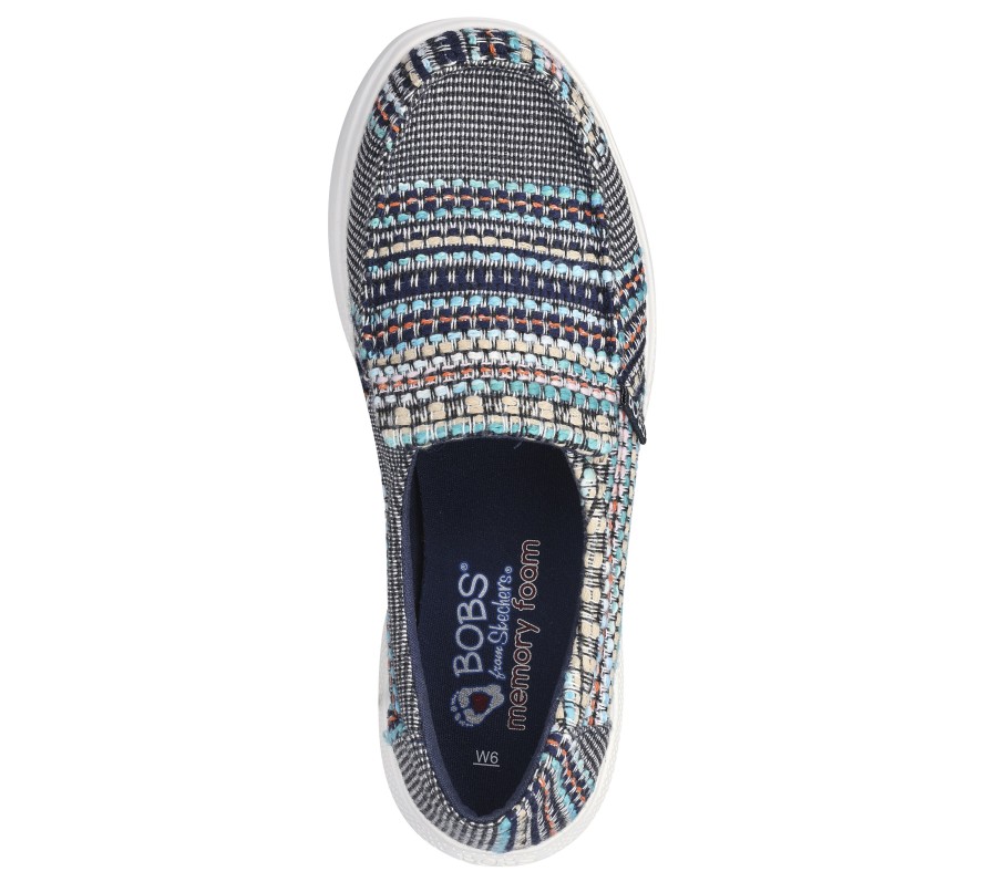 SKECHERS Bobs Skipper - Beach Crush Navy / Multi Boat Shoes