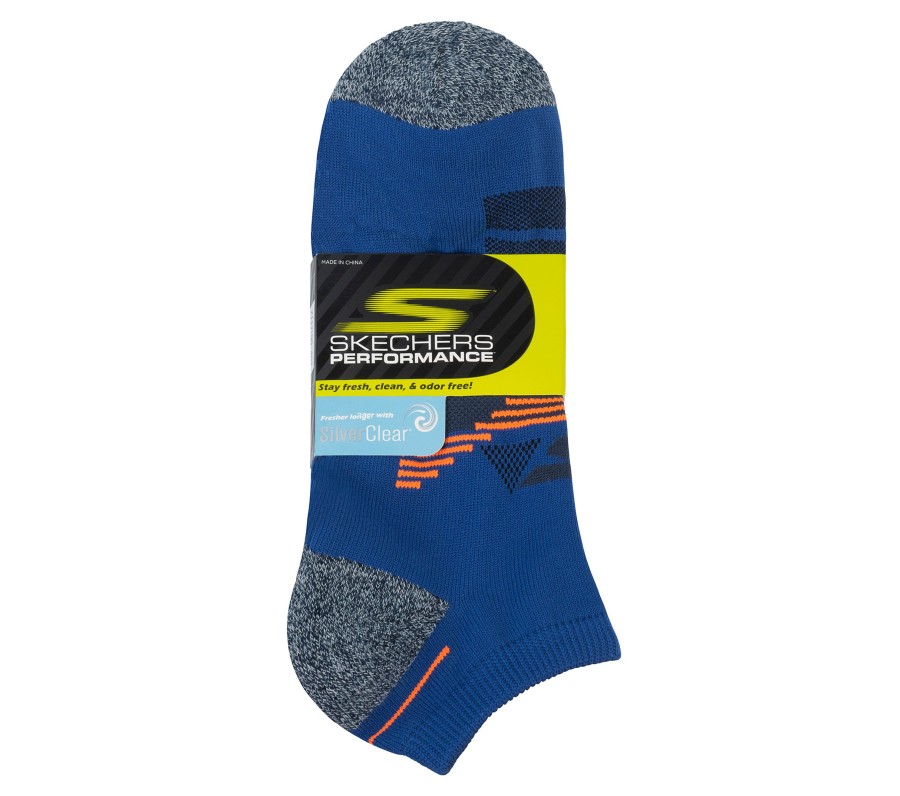 SKECHERS Low Cut Ankle Socks - 3 Pack Blue Accessories