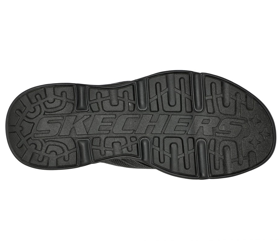 SKECHERS Relaxed Fit: Delmont Sd - Almedo Black / Gray Sandals