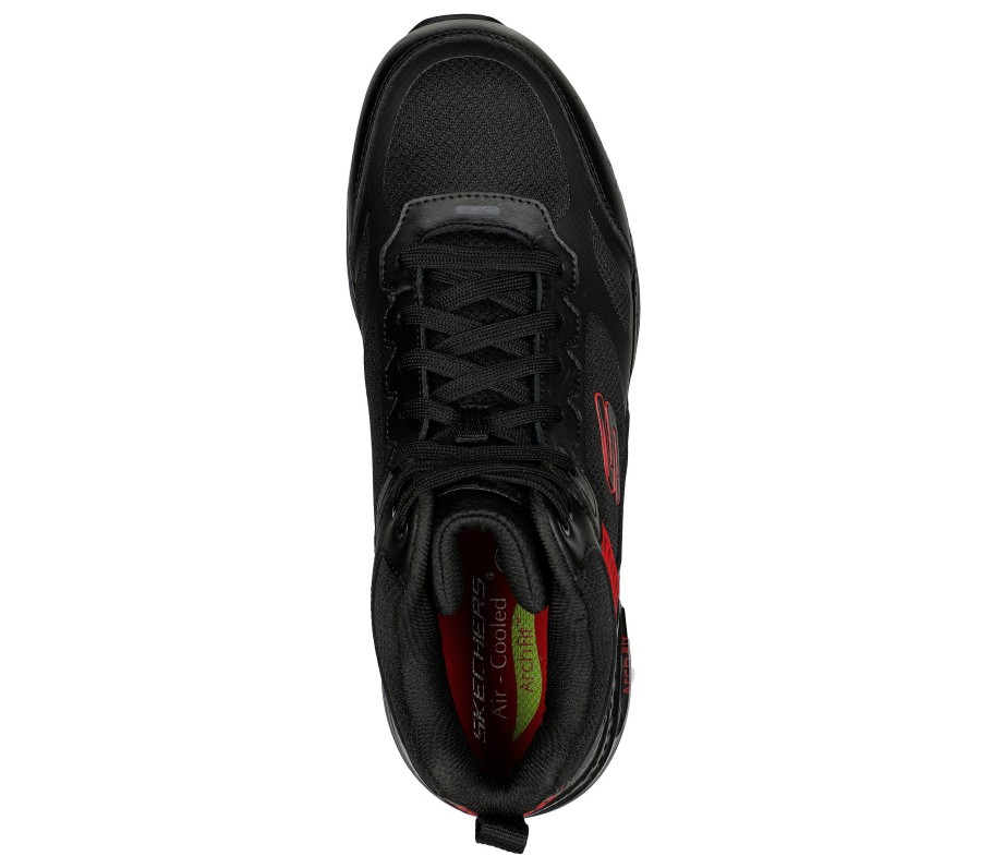 SKECHERS Work: Arch Fit Sr - Bensen Black / Red Boots