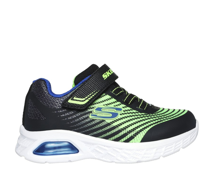 SKECHERS Microspec Max Ii Black / Lime Athletic Sneakers