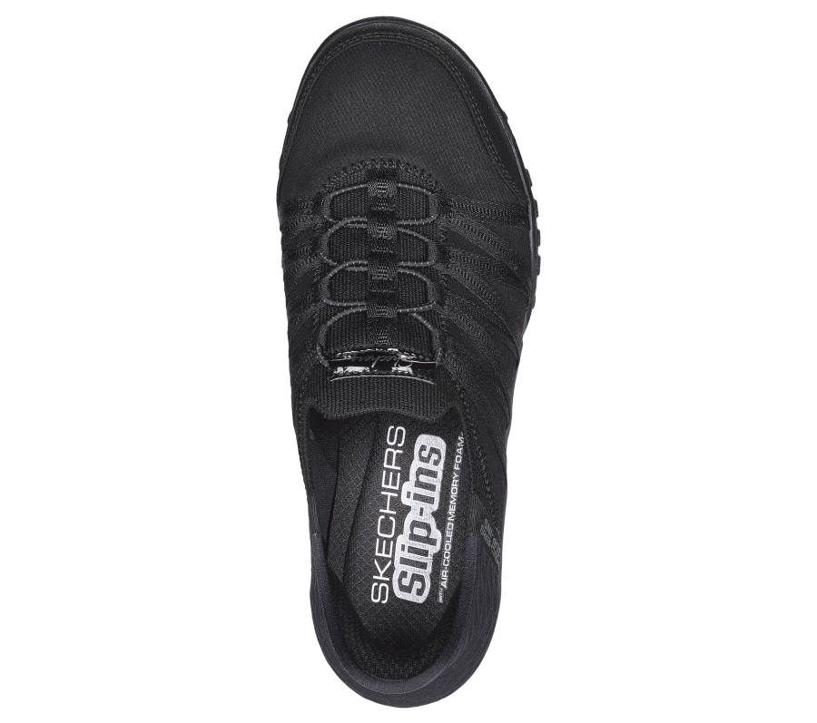 SKECHERS Skechers Slip-Ins: Breathe-Easy - Roll-With-Me Black Slip-Ons