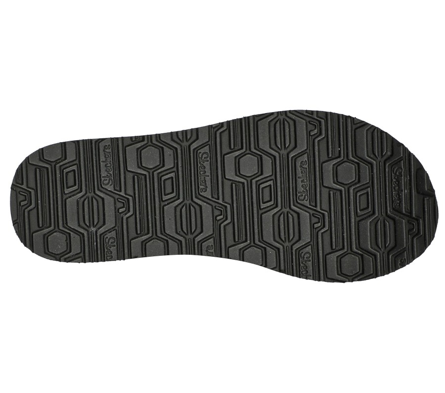 SKECHERS Meditation - Clear Waters Black / Silver Sandals