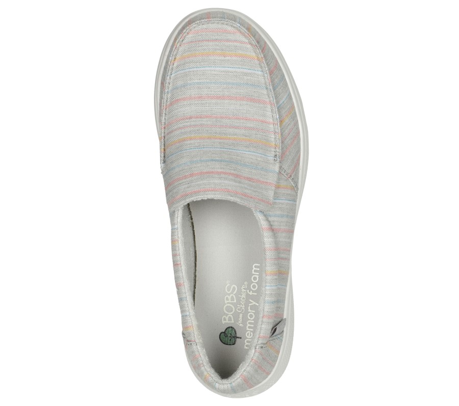 SKECHERS Bobs Skipper - Vital Lines Gray / Multi Boat Shoes