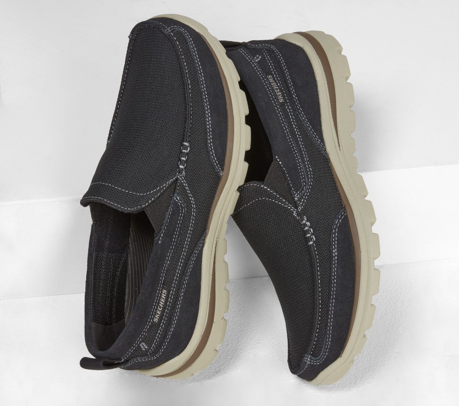 SKECHERS Relaxed Fit: Superior - Milford Black Slip-Ons