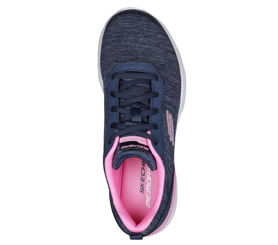 SKECHERS Skech-Air Dynamight - Pure Serene Navy / Pink Lace Up