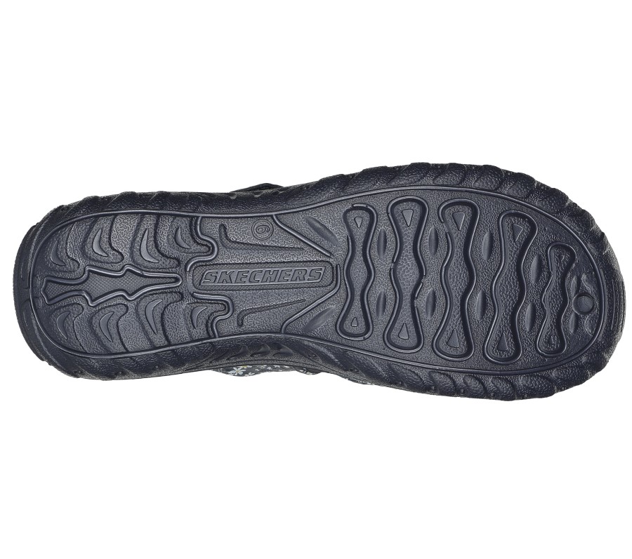 SKECHERS Foamies: Reggae - Stay Daisy Navy Sandals