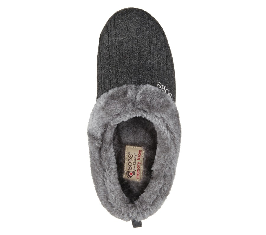 SKECHERS Bobs Keepsakes - Ice Angel Charcoal Slippers