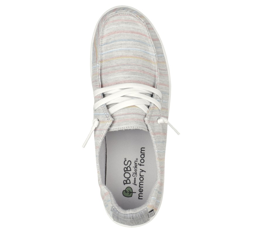 SKECHERS Bobs B Cute - Carefree Cool Gray / Multi Boat Shoes