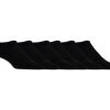 SKECHERS 6 Pack Half Terry Invisible Socks Black Accessories