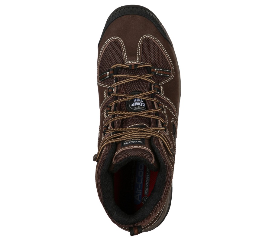 SKECHERS Work: Monter Comp Toe Dark Brown Work & Safety