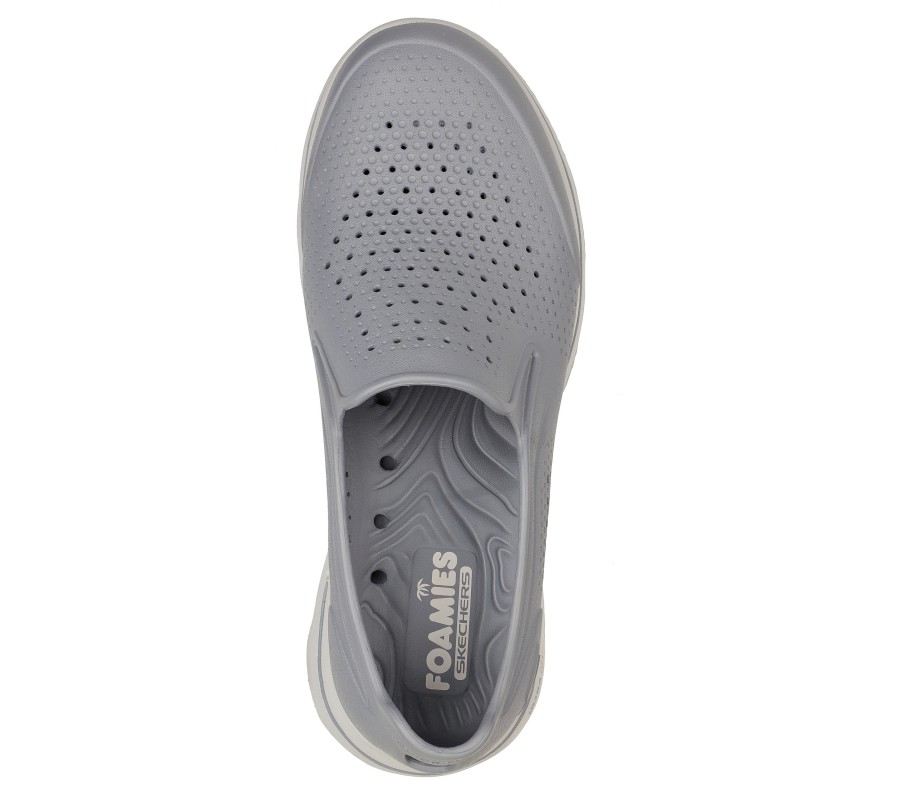 SKECHERS Foamies: Skechers Gowalk 5 - Easy Going Gray Slip-Ons