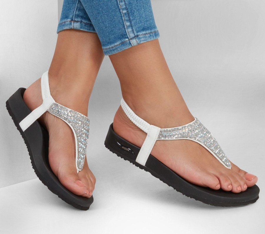 SKECHERS Arch Fit Meditation - Rock On White Sandals