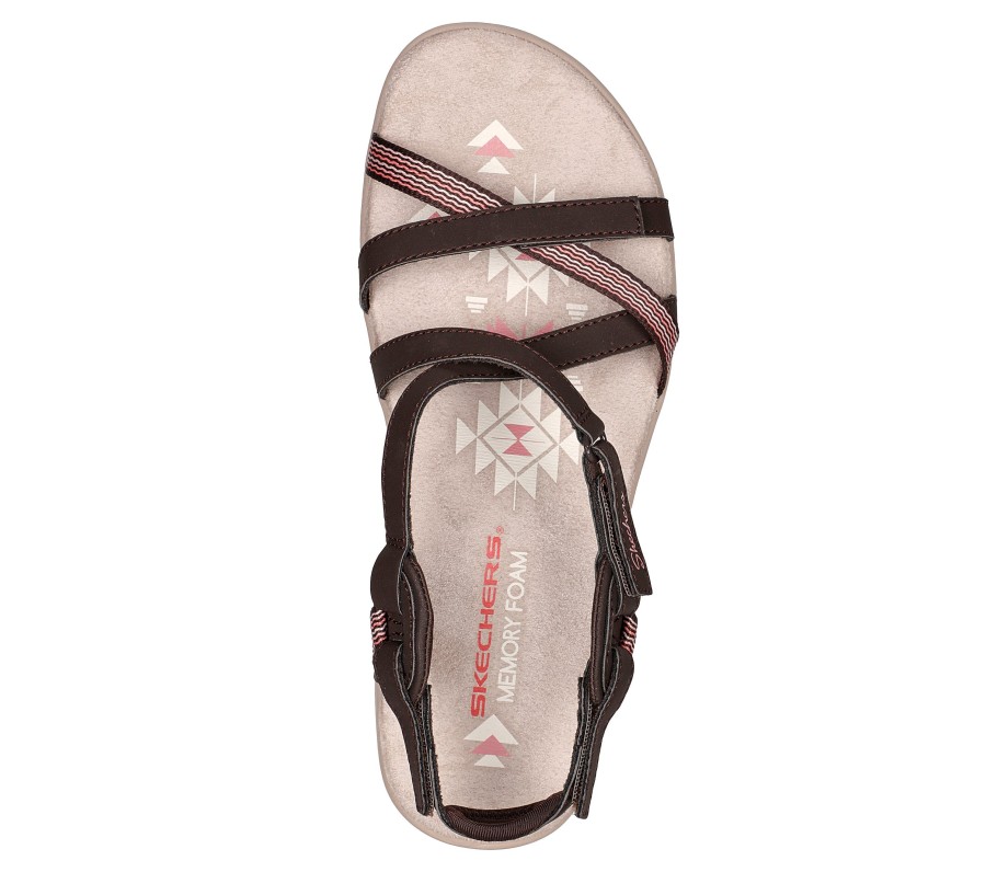 SKECHERS Reggae Slim - Sun Array Chocolate Sandals