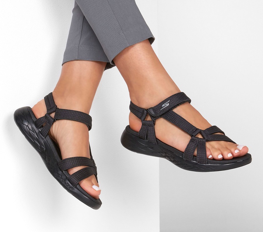 SKECHERS Skechers On The Go 600 - Brilliancy Black Sandals