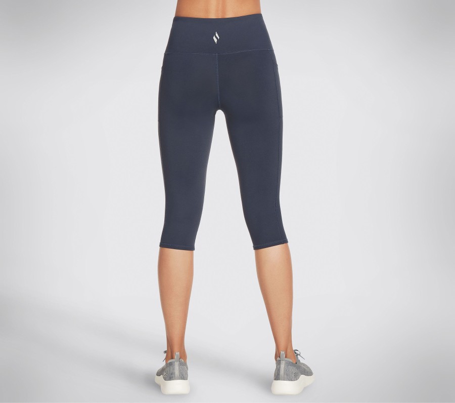 SKECHERS Skechers Apparel Go Walk Hw Capri Navy Bottoms