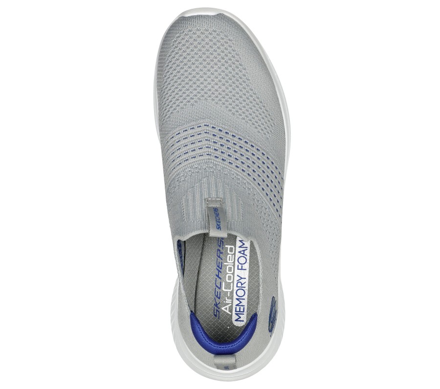 SKECHERS Ultra Flex 3.0 - Wintek Gray / Blue Slip-Ons