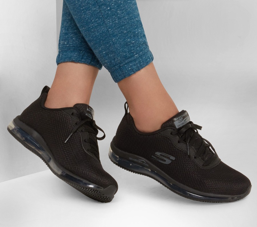 SKECHERS Work Relaxed Fit: Skech-Air Sr Black Work & Safety