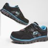 SKECHERS Work: Synergy - Sandlot Alloy Toe Black / Blue Work & Safety