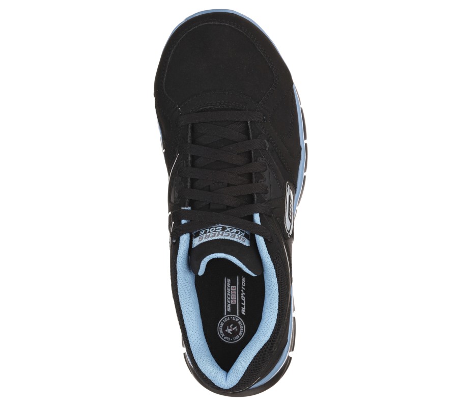 SKECHERS Work: Synergy - Sandlot Alloy Toe Black / Blue Work & Safety