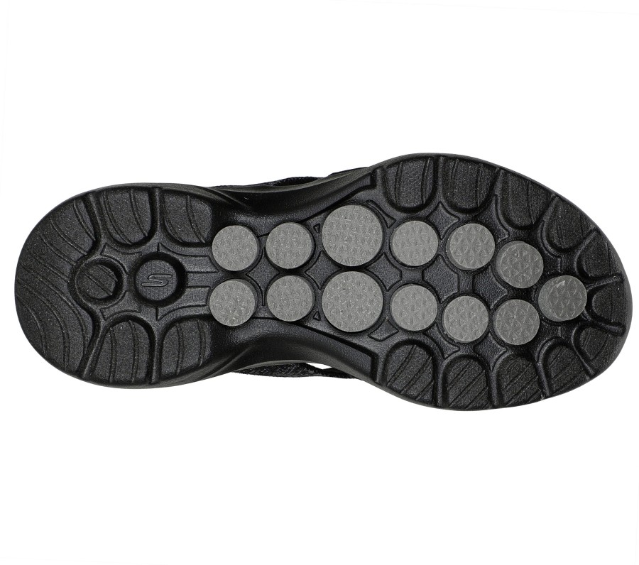 SKECHERS Go Walk 6 Sandal - Poise Black / Gray Sandals