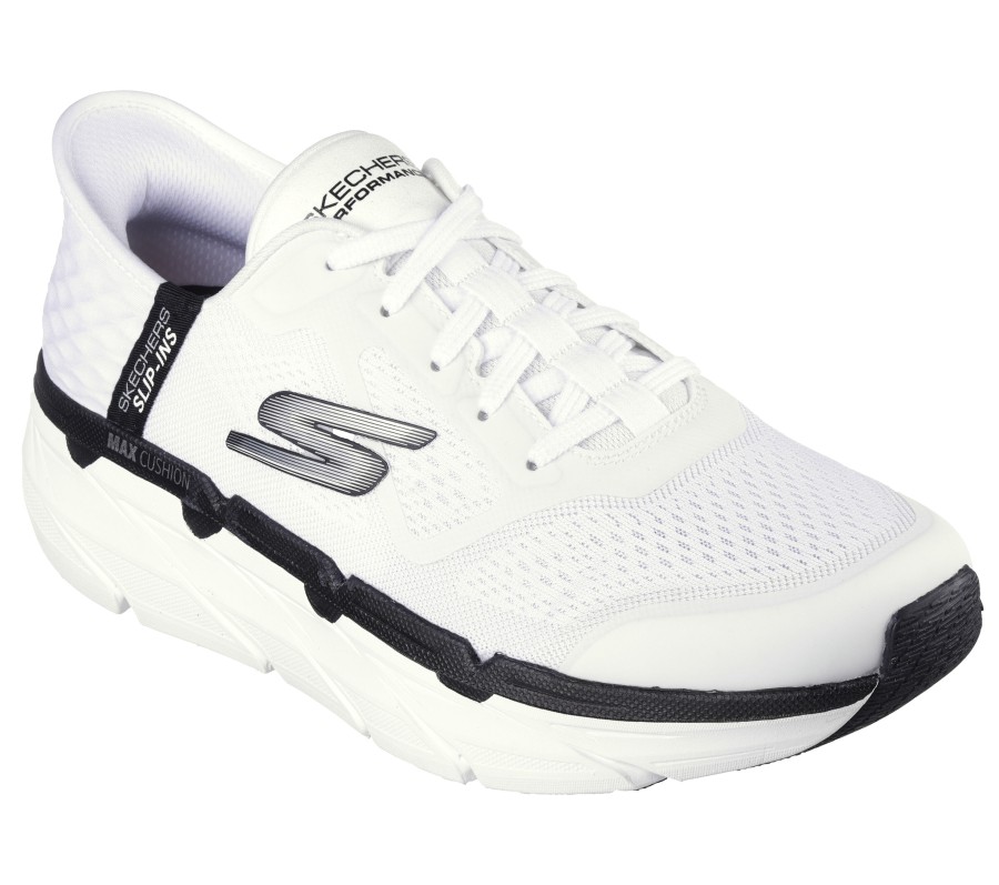 SKECHERS Skechers Slip-Ins: Max Cushioning Premier White / Black Slip-Ons