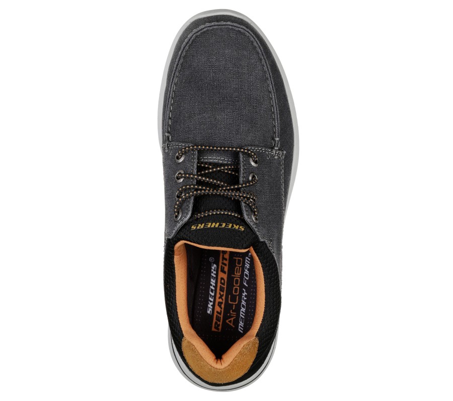 SKECHERS Relaxed Fit: Elent - Mosen Black Slip-Ons