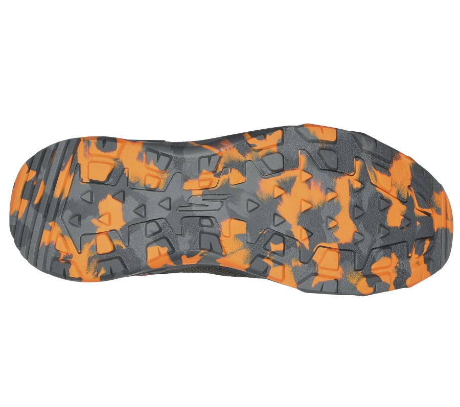 SKECHERS Go Run Trail Altitude - Marble Rock 2.0 Gray / Orange Athletic Sneakers