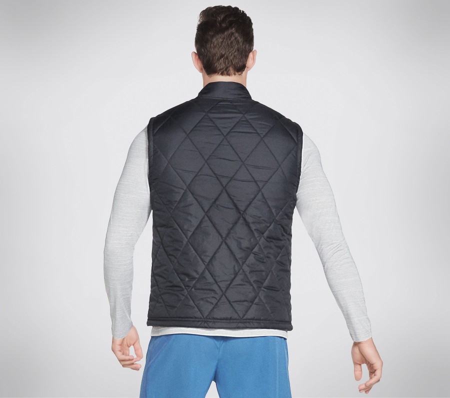 SKECHERS Skechers Apparel Apex Quilted Vest Black Tops