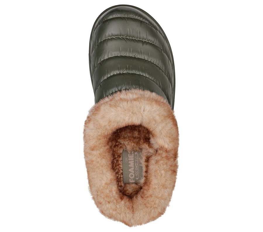 SKECHERS Foamies: Cozy Camper - Restful Olive Slippers