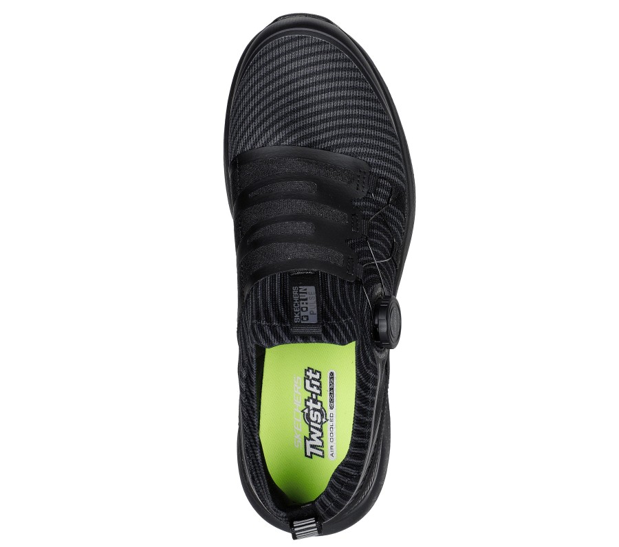 SKECHERS Twist Fit: Go Run Pulse - Twisted Black Athletic Sneakers