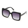 SKECHERS Oversized Square Metal Trim Sunglasses Black Accessories