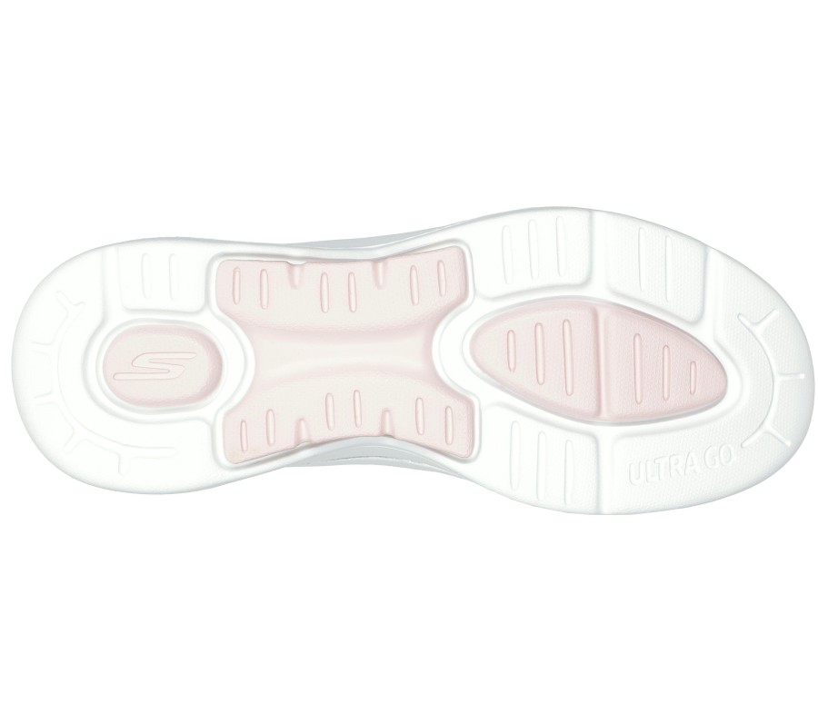 SKECHERS Skechers Go Walk Arch Fit - Imagined White / Light Pink Slip-Ons