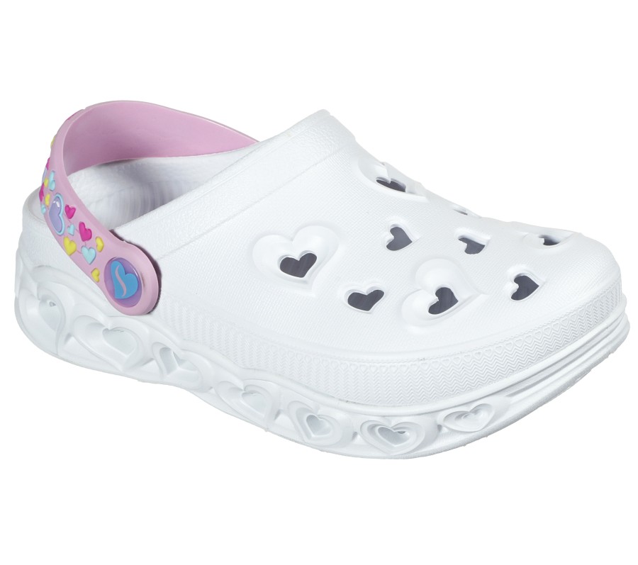 SKECHERS Foamies: Light Hearted - Unicorns & Sunshine White Slip-Ons