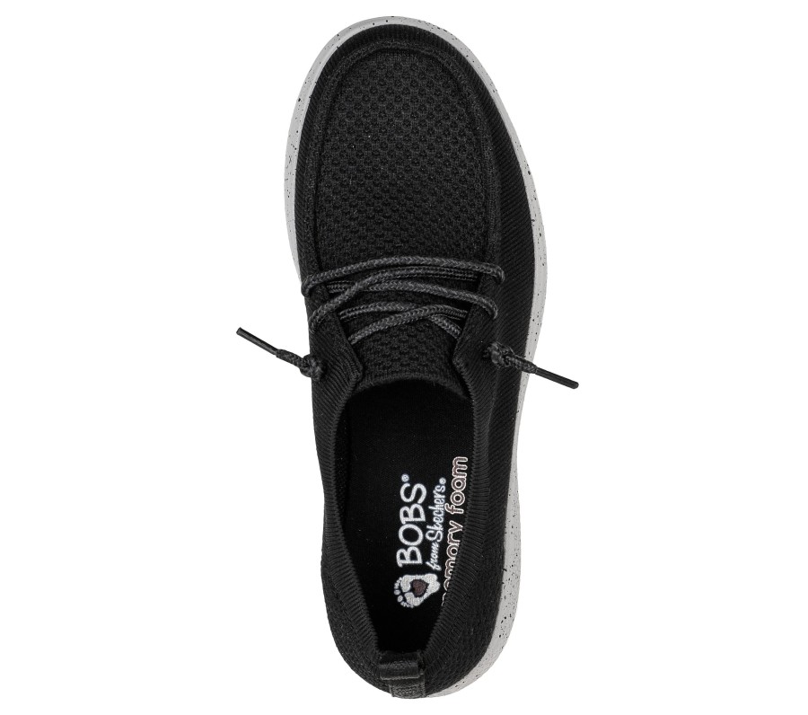 SKECHERS Bobs Skipper - Winter Wonderland Black Boat Shoes