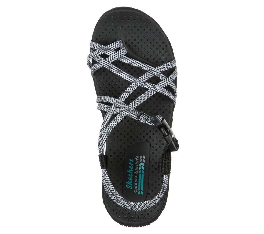 SKECHERS Reggae - Irie Mon Black / White Sandals