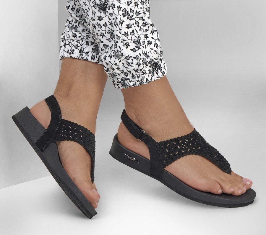 SKECHERS Arch Fit Meditation - Sophie Black Sandals