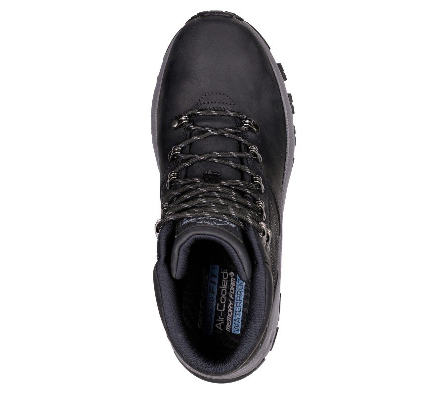 SKECHERS Relaxed Fit: Edgemont - Larker Black Lace Up Oxfords