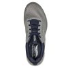 SKECHERS Go Walk Workout Walker - Outpace Gray / Navy Athletic Sneakers