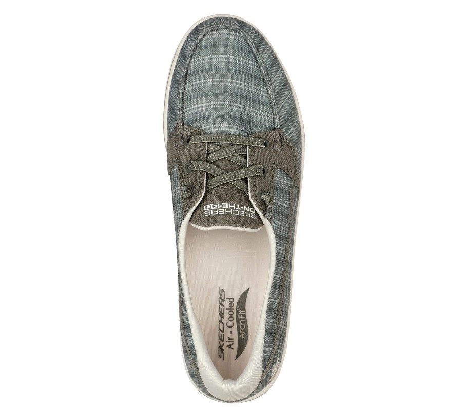 SKECHERS Skechers Arch Fit Uplift - Anchored Dreams Olive Boat Shoes