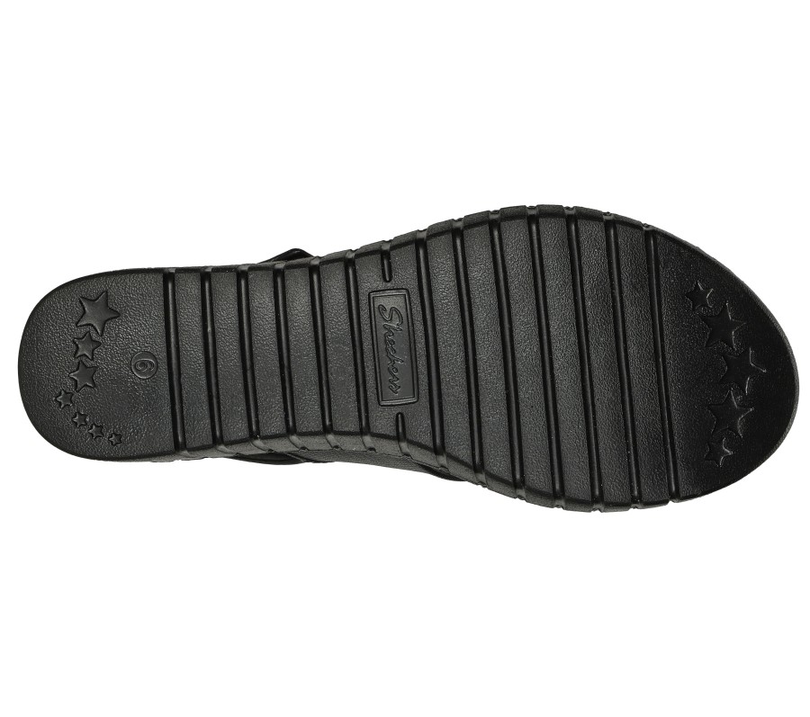 SKECHERS Foamies: Pier Ave Black Wedges