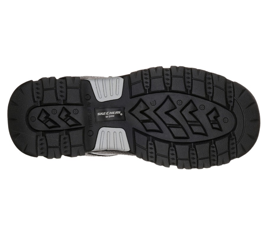 SKECHERS Work Relaxed Fit: Burgin - Sosder Comp Toe Black Work & Safety