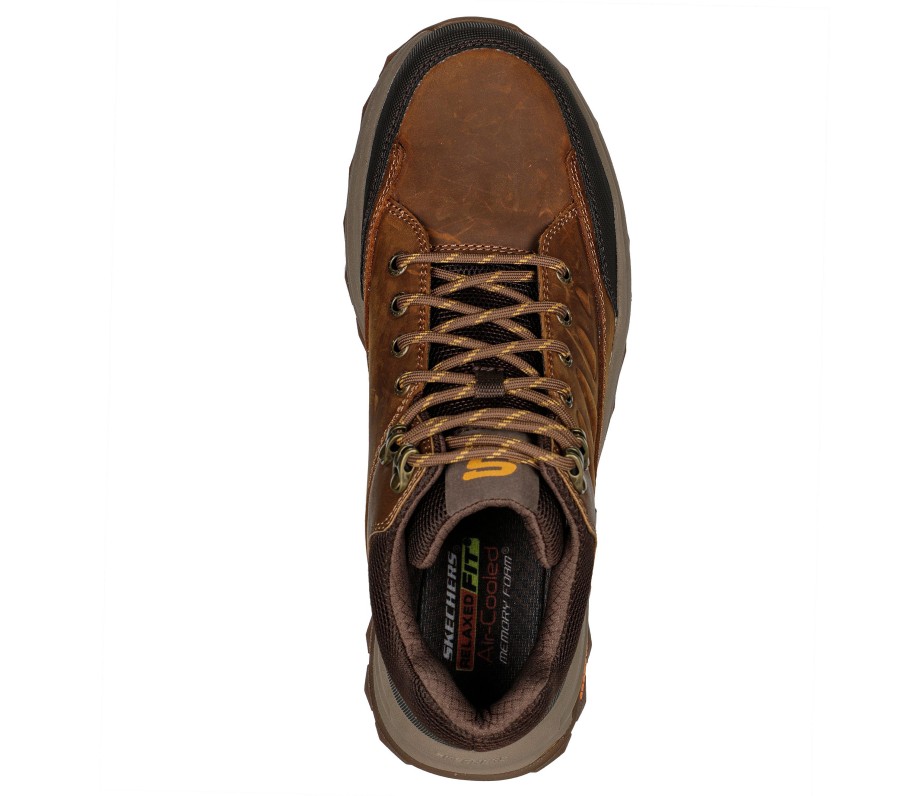 SKECHERS Relaxed Fit: Zeller - Bazemore Brown Lace Up Oxfords