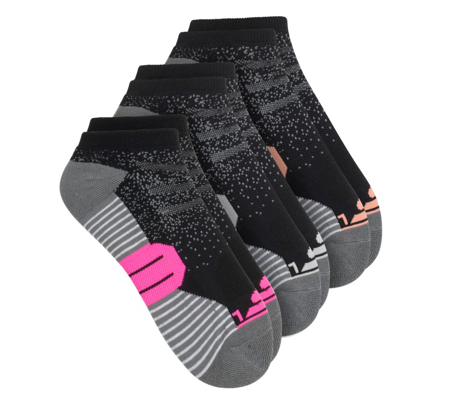 SKECHERS 3 Pack Low Cut Half Terry Socks Black Accessories