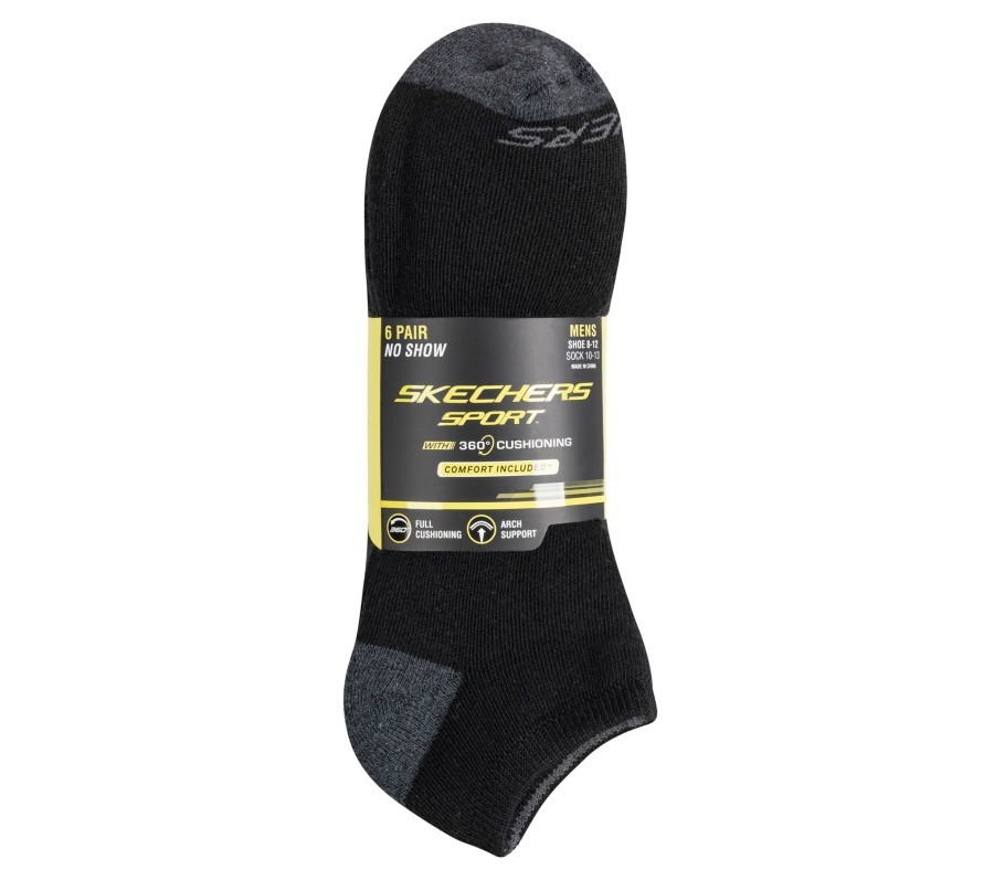 SKECHERS 6 Pack Walking Low Cut Socks Black Accessories