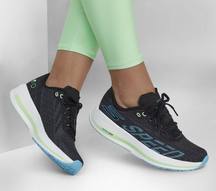 SKECHERS Go Run Razor 4 Black / Blue Lace Up