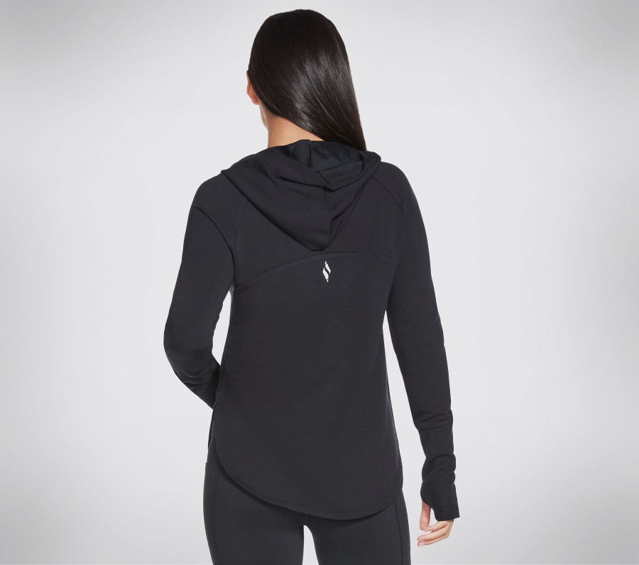 SKECHERS Skechers Go Lounge Awakened Hoodie Black Tops